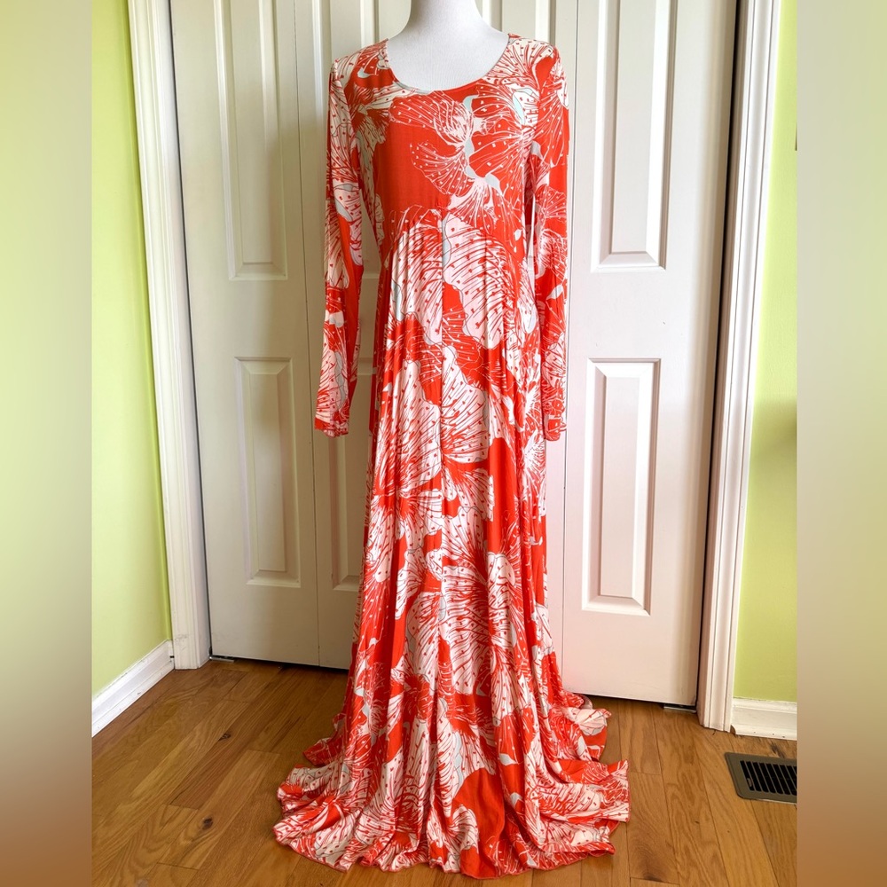 FREE PEOPLE Coral Maxi Dress L NWOT